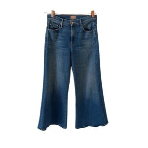Mother The Twister Ankle Flare Jeans Size 27‎ Blue Denim Across The Finnish Line